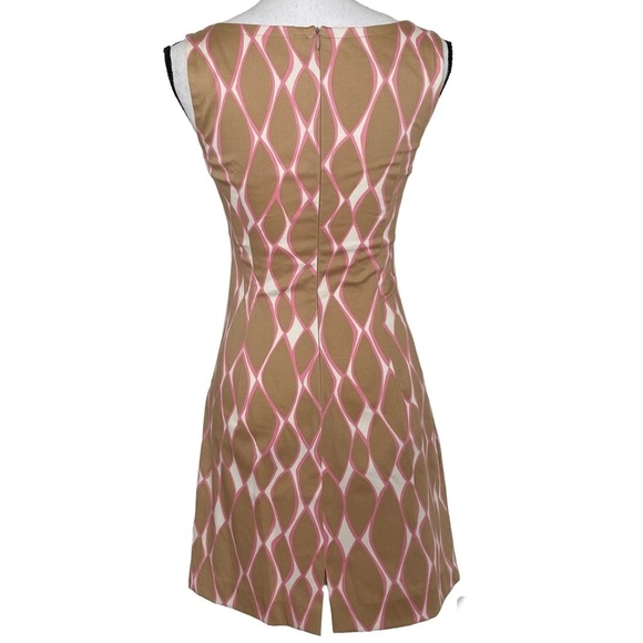 Trina Turk Mod Print Sleeveless Empire Mini Sheath Dress Size 2 - Picture 2 of 12